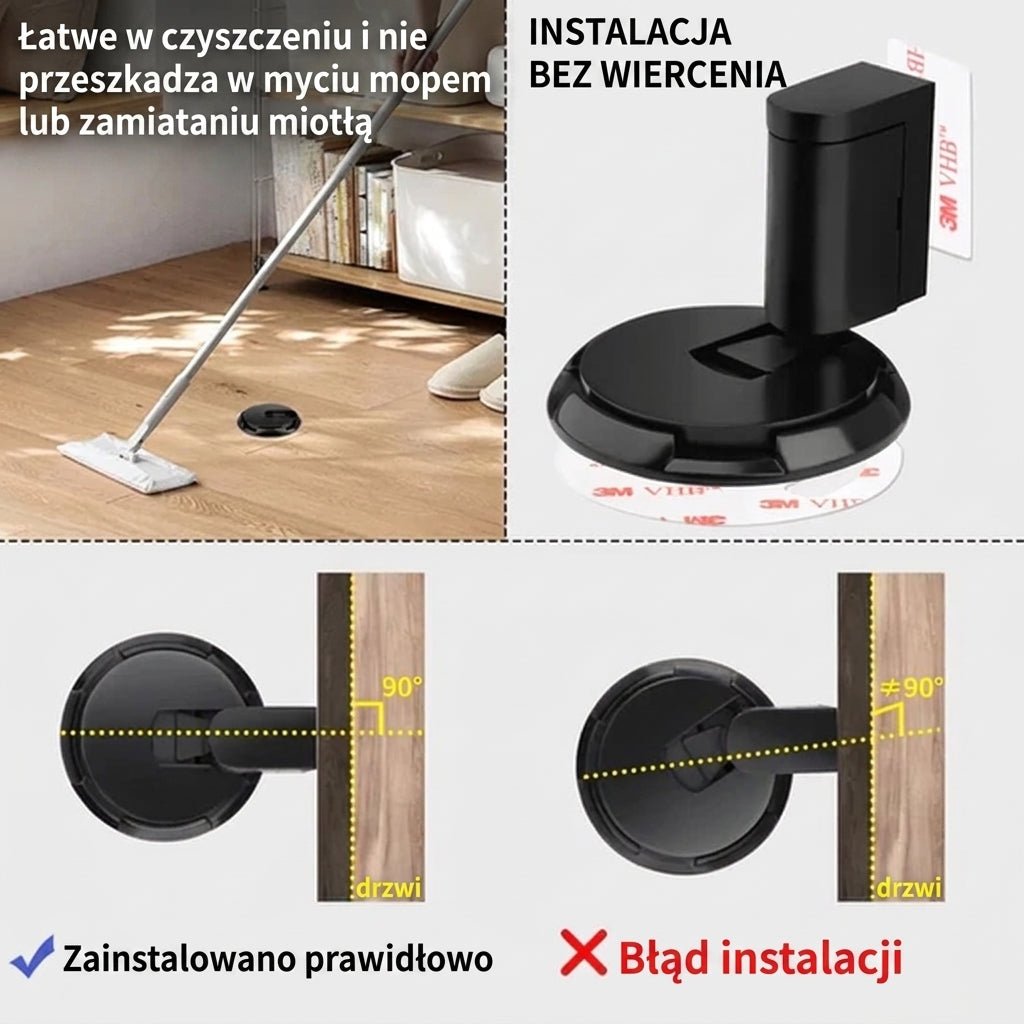 Ogranicznik Do Drzwi Regulowany – Wytrzymały z Opcjami Montażu do Wszelkich Wnętrz 7