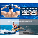 Okulary Pływackie z Powłoką Przeciwmgielną – Szerokokątne Gogle do Pływania Unisex