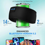 Opaska na głowę ze słuchawkami Bluetooth 5.2 – 14h pracy, z mikrofonem do spania 2