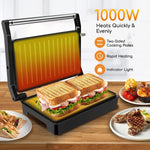 Opiekacz Do Kanapek Elektryczny 1000W Z Regulacją Temperatury – Kompaktowy i Łatwy w Czyszczeniu 3