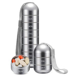 Organizer Na Pigułki Przenośny Aluminiowy – Modułowy z 7 Sekcjami, Wodoodporny 2