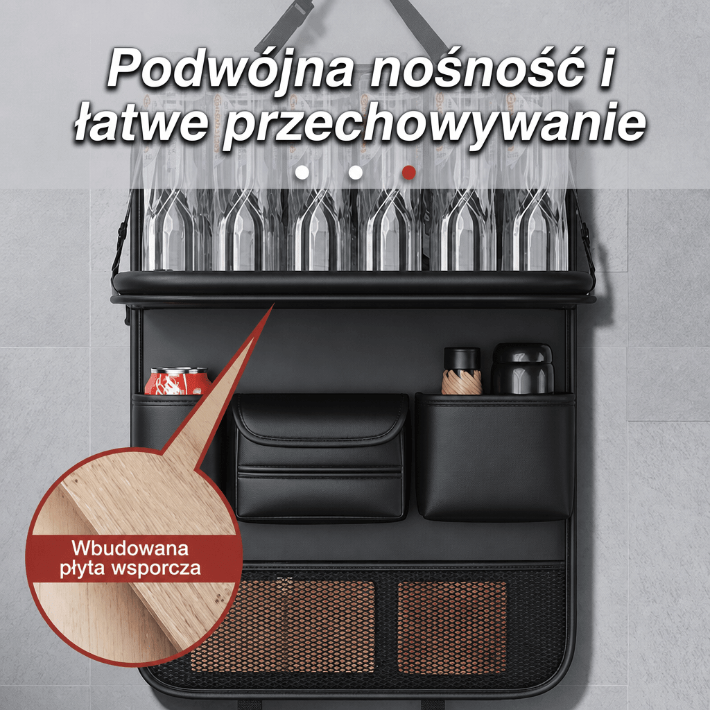 Organizer Samochodowy na Fotel z Tacą na Jedzenie i Uchwytami na Tablet – Praktyczne Przechowywanie w Samochodzie
