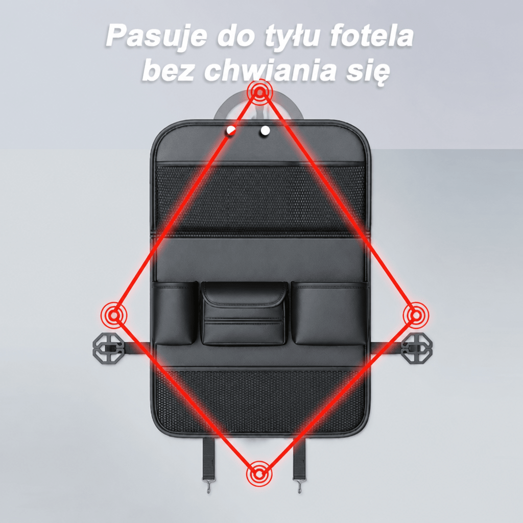 Organizer Samochodowy na Fotel z Tacą na Jedzenie i Uchwytami na Tablet – Praktyczne Przechowywanie w Samochodzie