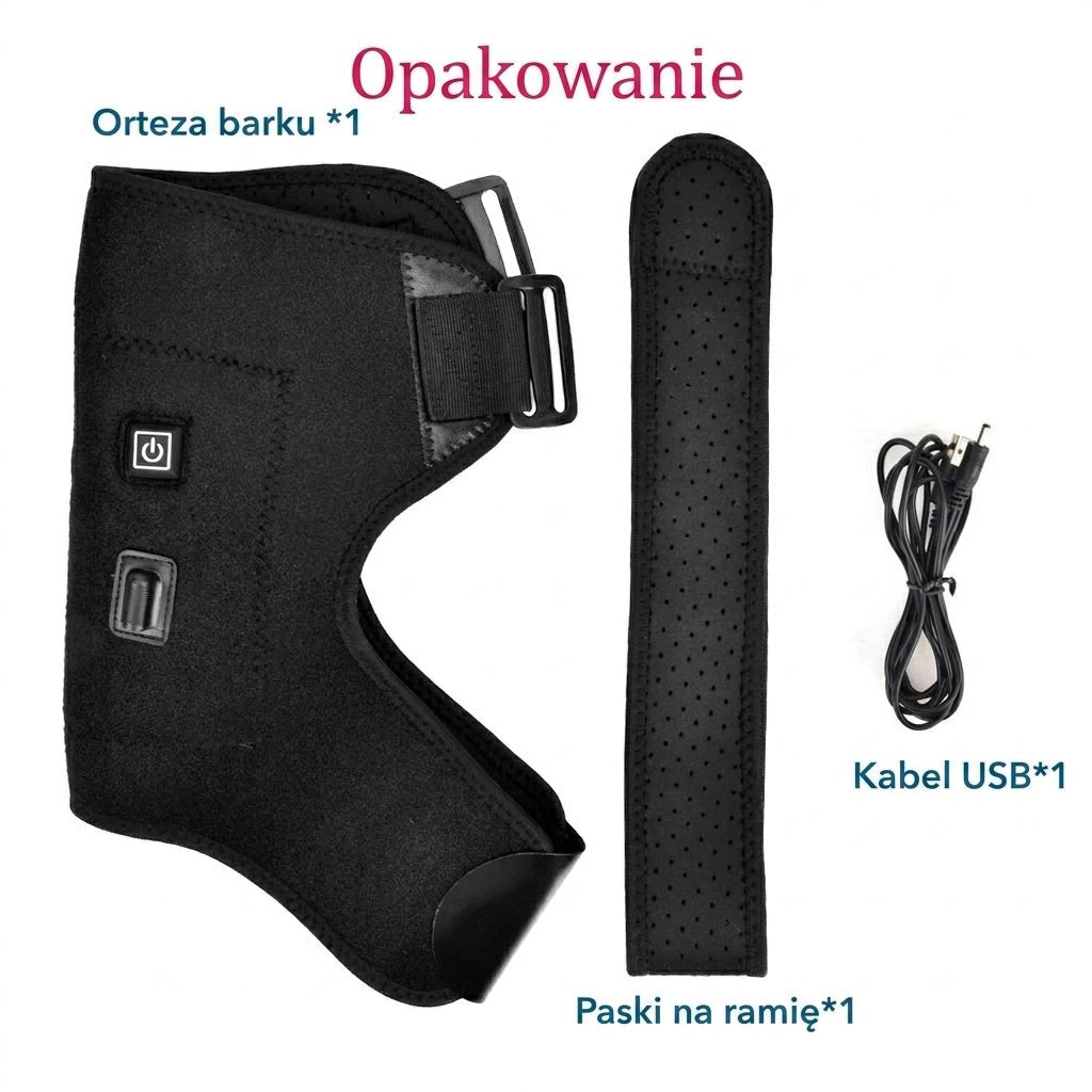 Orteza Barku z Terapią Ciepłem – Regulowana, Na Lewą i Prawą Rękę, Neopren 2