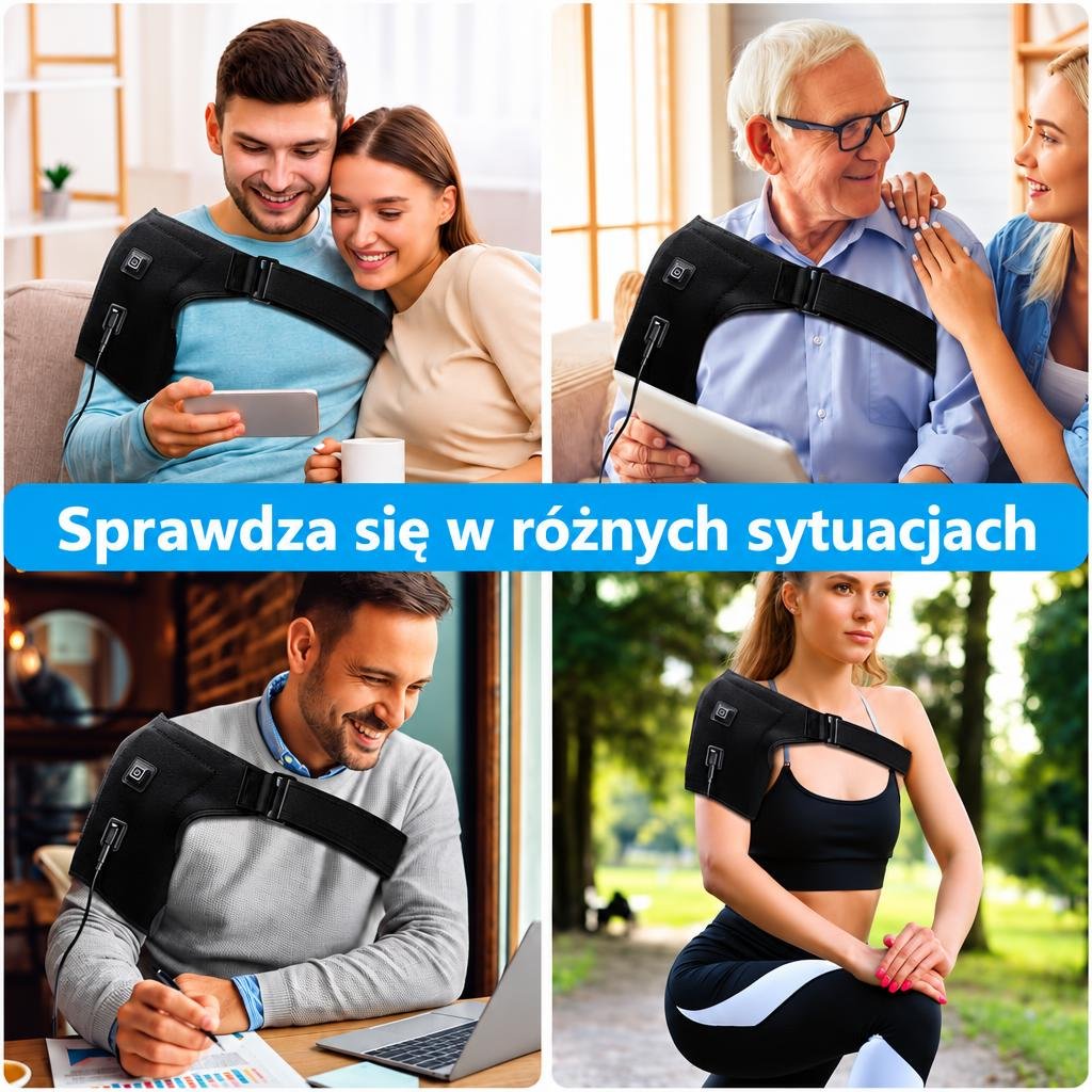 Orteza Barku z Terapią Ciepłem – Regulowana, Na Lewą i Prawą Rękę, Neopren 13