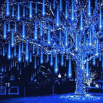 Oświetlenie Zewnętrzne LED Sopelki Kaskadowe – 8 Rurek 50 cm do Dekoracji Domu 1