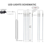 Oświetlenie Zewnętrzne LED Sopelki Kaskadowe – 8 Rurek 50 cm do Dekoracji Domu 4