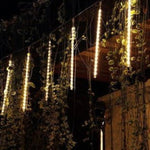 Oświetlenie Zewnętrzne LED Sopelki Kaskadowe – 8 Rurek 50 cm do Dekoracji Domu 6