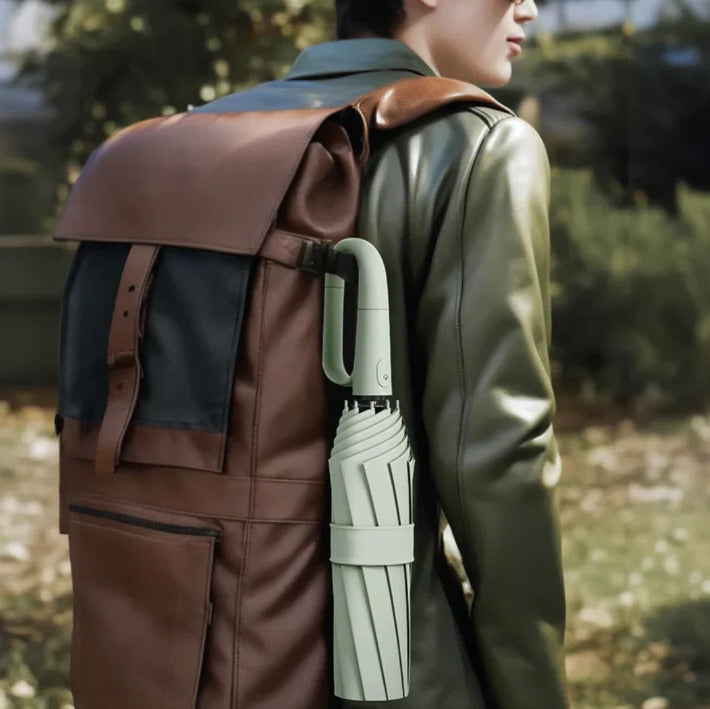 Parasol Przeciwdeszczowy Z Odblaskową Krawędzią - Odporny Na Wiatr I Deszcz 0