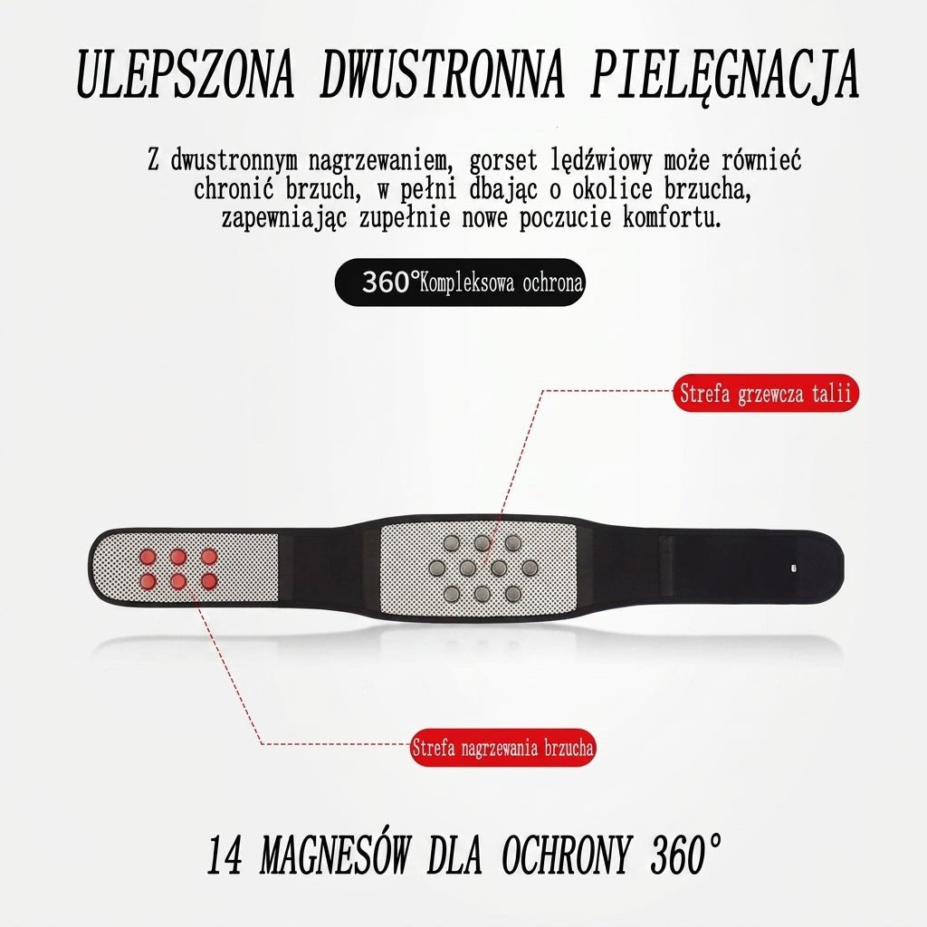 Pas lędźwiowy samonagrzewający się z regulacją – Ortopedyczny pas na kręgosłup lędźwiowy do pracy 2