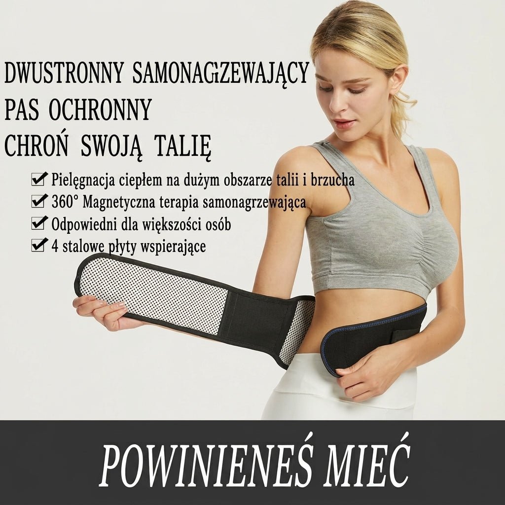 Pas lędźwiowy samonagrzewający się z regulacją – Ortopedyczny pas na kręgosłup lędźwiowy do pracy 7