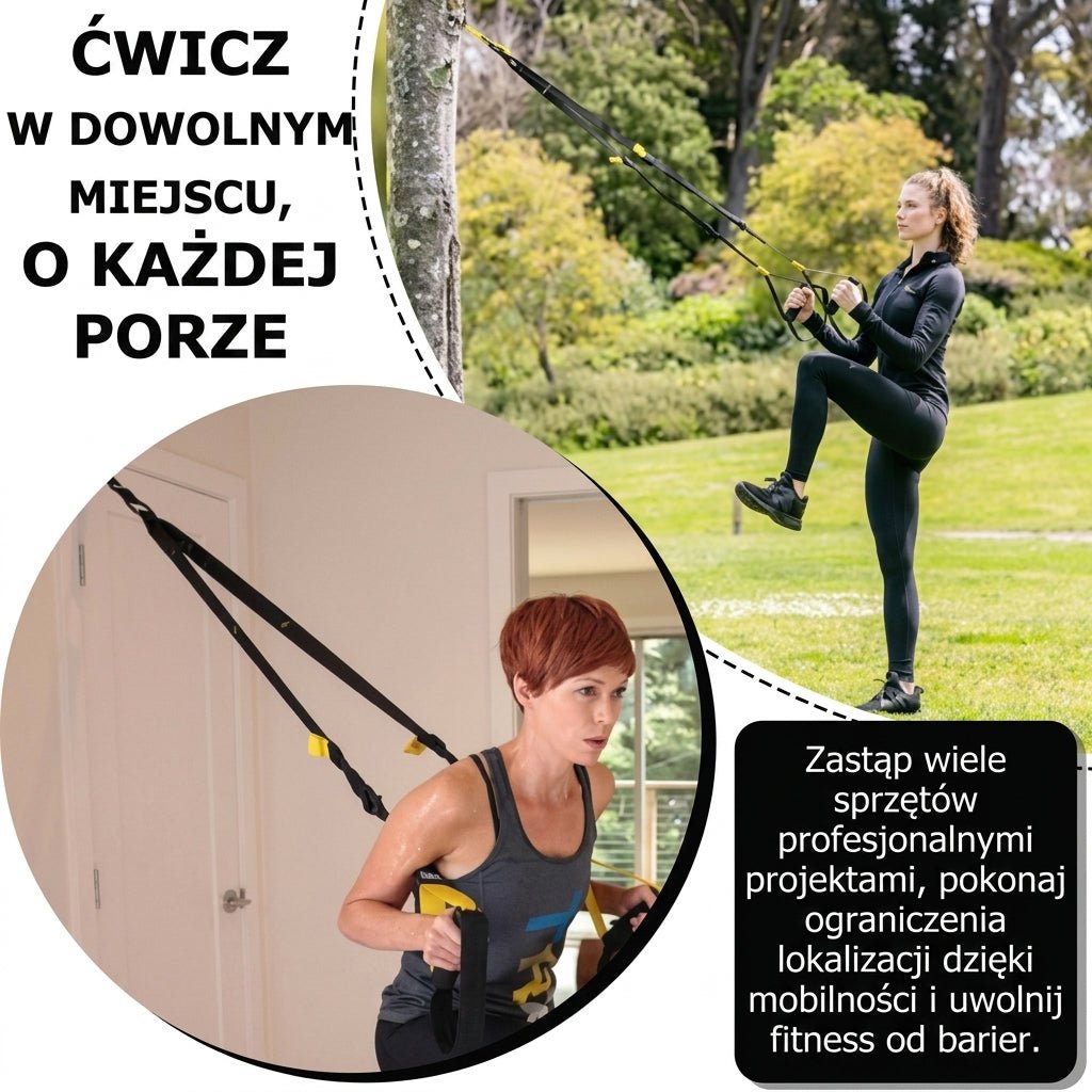 Paski Treningowe do Ćwiczeń w Zawieszeniu – Regulowane, Wytrzymałe do Domowej Siłowni 8