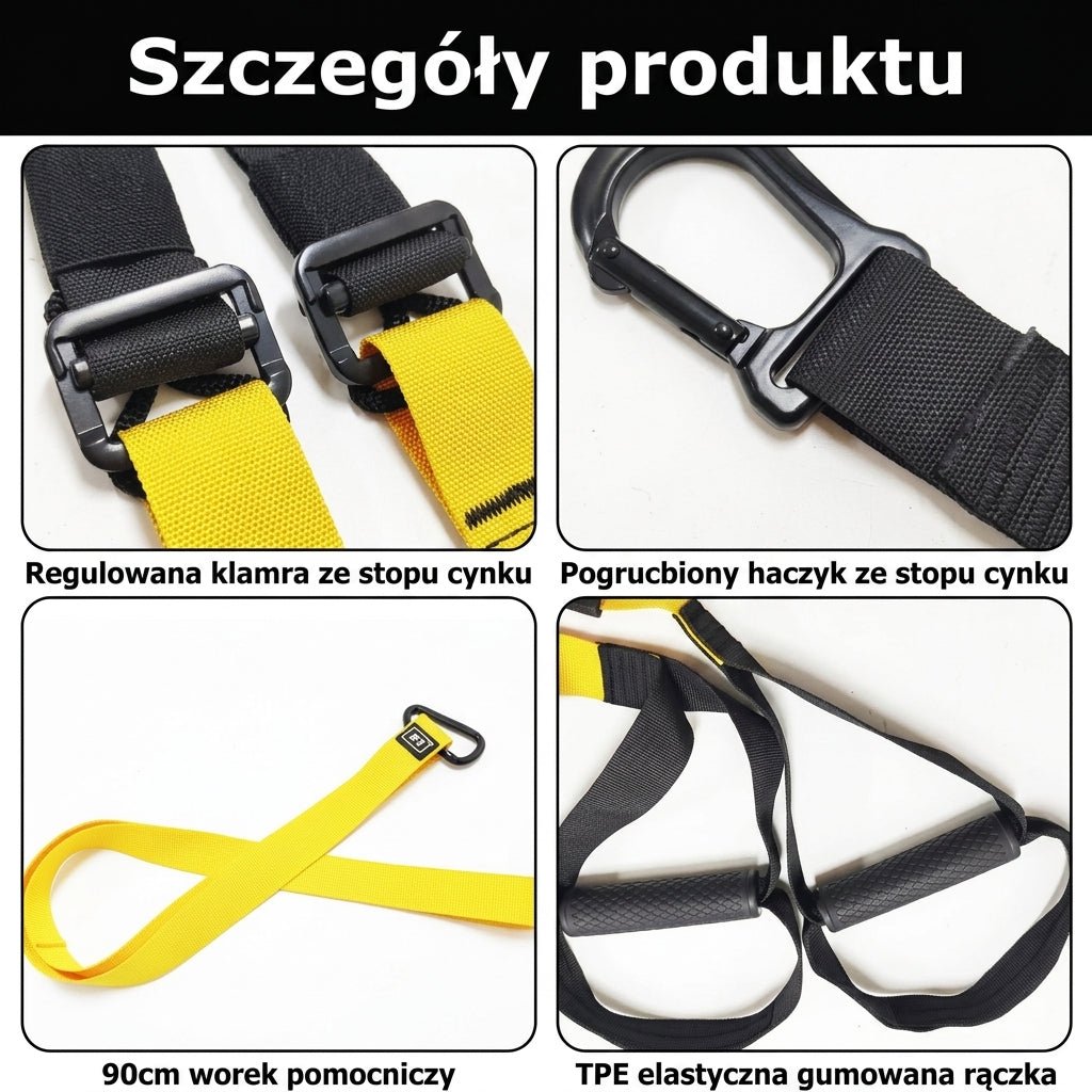 Paski Treningowe do Ćwiczeń w Zawieszeniu – Regulowane, Wytrzymałe do Domowej Siłowni 9