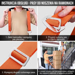 Pasy do Przenoszenia Mebli z Wyściółką – Regulowane, Udźwig do 180 kg, dla 2 Osób