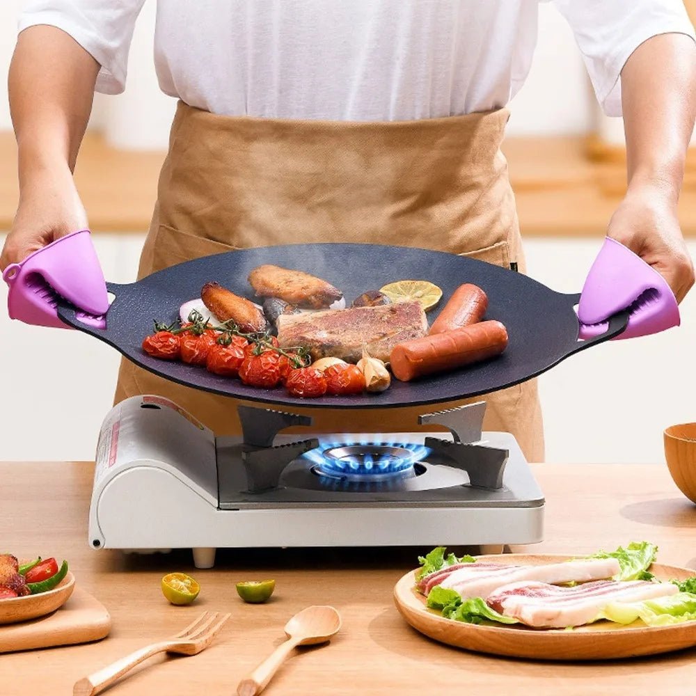 Patelnia Grillowa z Powłoką Kamienną 28 cm – Lekka i Wielofunkcyjna do Grillowania 0