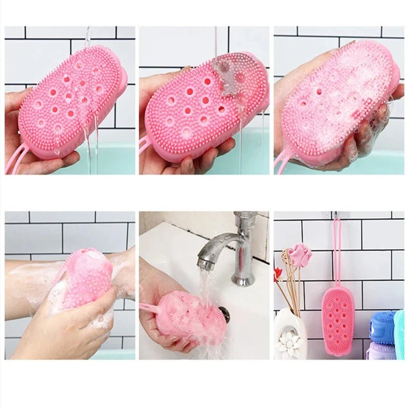 Peeling Do Ciała Silikonowy z Dozownikiem Mydła – Dwustronny, Higieniczny Do Masażu i Oczyszczania 1