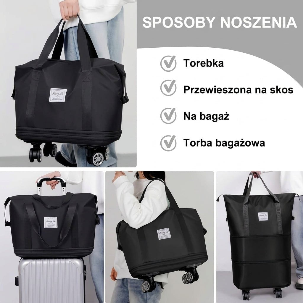Plecak Podróżny na Kółkach – Oddzielne Sekcje na Mokry i Suchy Sprzęt, Idealny do Samolotu 5
