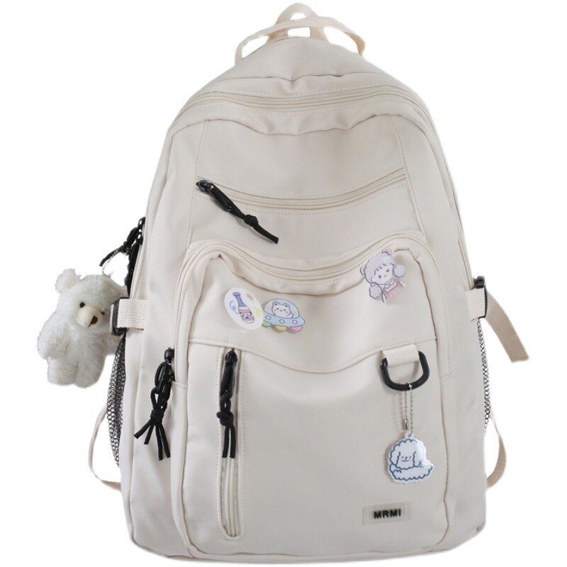 Plecak Szkolny Duży dla Dziewczynki z Ozdobnymi Przypinkami – Pojemny i Wygodny 4