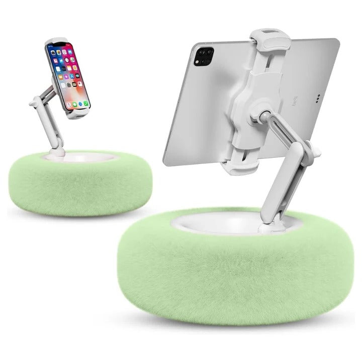 Pluszowa Poduszka do Czytania w Łóżku z Uchwytami na Telefon i Miską na Przekąski 1