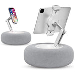 Pluszowa Poduszka do Czytania w Łóżku z Uchwytami na Telefon i Miską na Przekąski 2