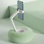 Pluszowa Poduszka do Czytania w Łóżku z Uchwytami na Telefon i Miską na Przekąski 3