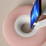 Pluszowa Poduszka do Czytania w Łóżku z Uchwytami na Telefon i Miską na Przekąski 6