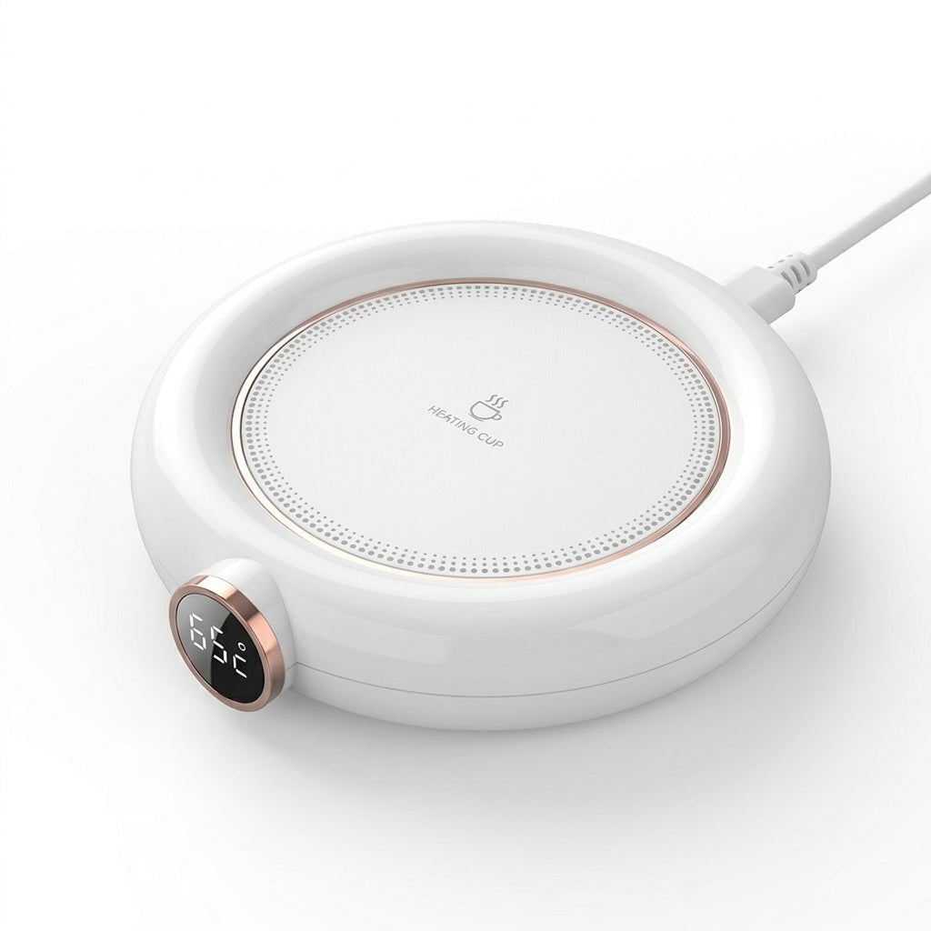 Podgrzewacz Do Filiżanek USB z Regulacją Temperatury – Kompaktowy, Cyfrowy Wyświetlacz 1
