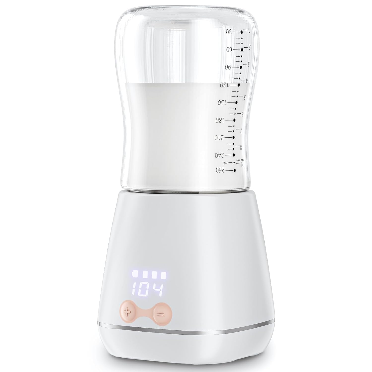 Podgrzewacz do butelek przenośny z regulacją temperatury 37-49°C – Bateria 8000 mAh, LED 0