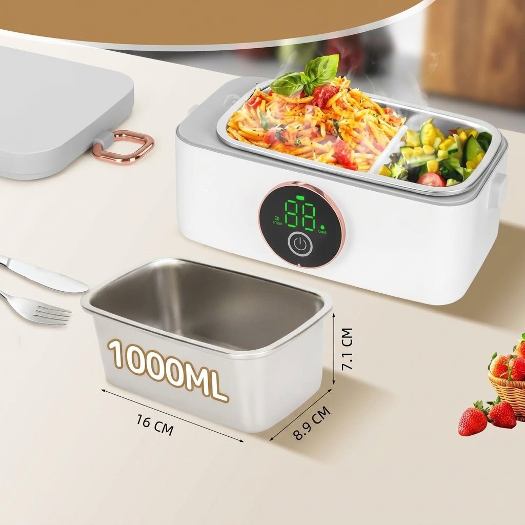 Podgrzewany Lunch Box 1000 ml z Baterią 16000 mAh – Pojemnik na Lunch z Regulacją Ciepła 3