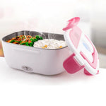 Podgrzewany Lunch Box 50 W z Uchwytami i Łyżką – Pojemnik na Lunch 1L do Pracy i Szkoły 0