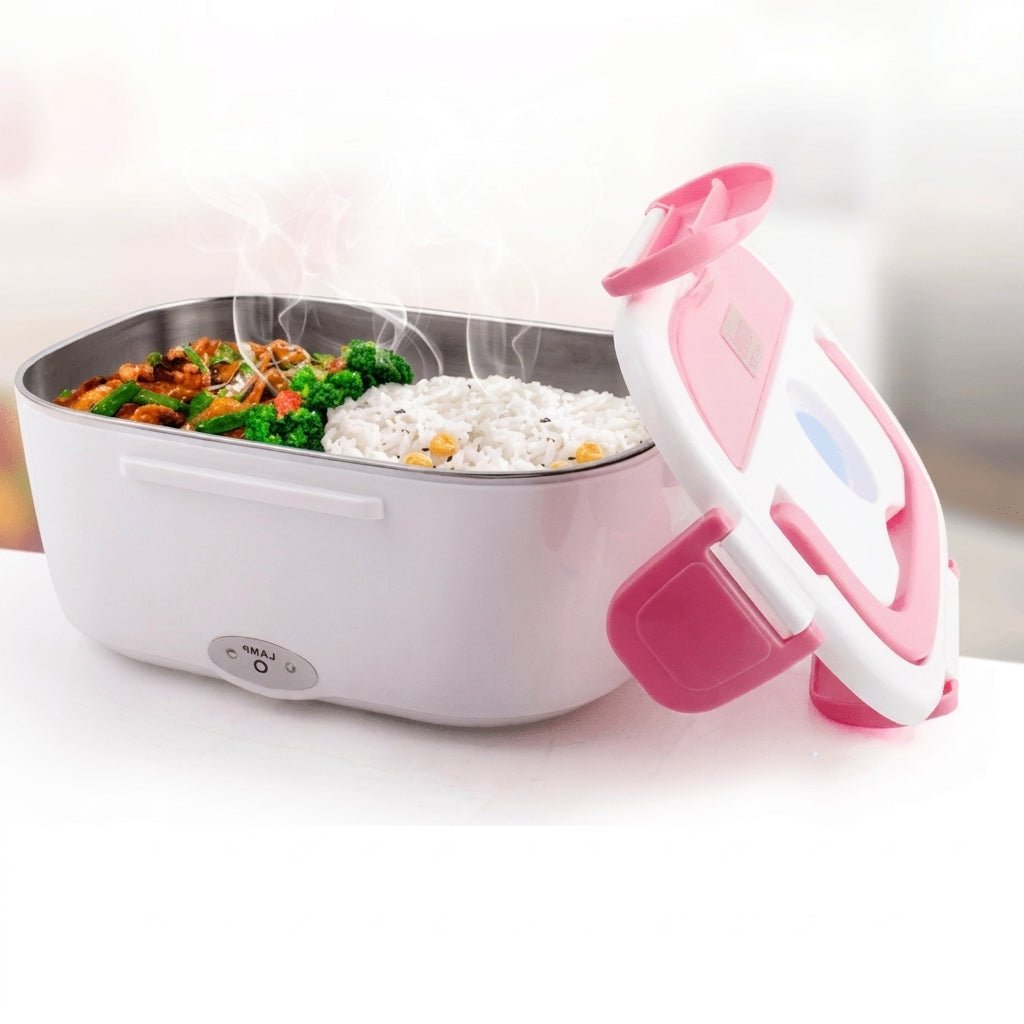 Podgrzewany Lunch Box 50 W z Uchwytem i Łyżką – Pojemnik na Lunch 1L do Pracy i Szkoły 1