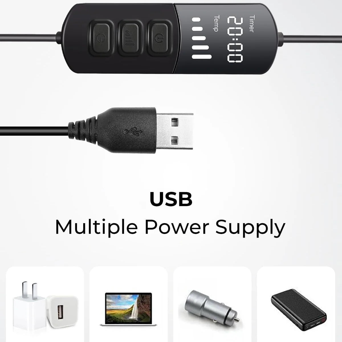 Podkładka Grzewcza Pod Oczy na Suche Oczy z Regulacją Temperatury – USB, 5 Poziomów Ogrzewania 2