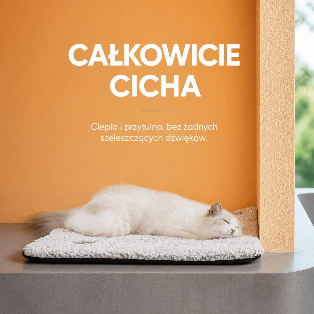 Podkładka Grzewcza dla Kota i Psa – Samonagrzewająca, Przenośna, Bezprzewodowa