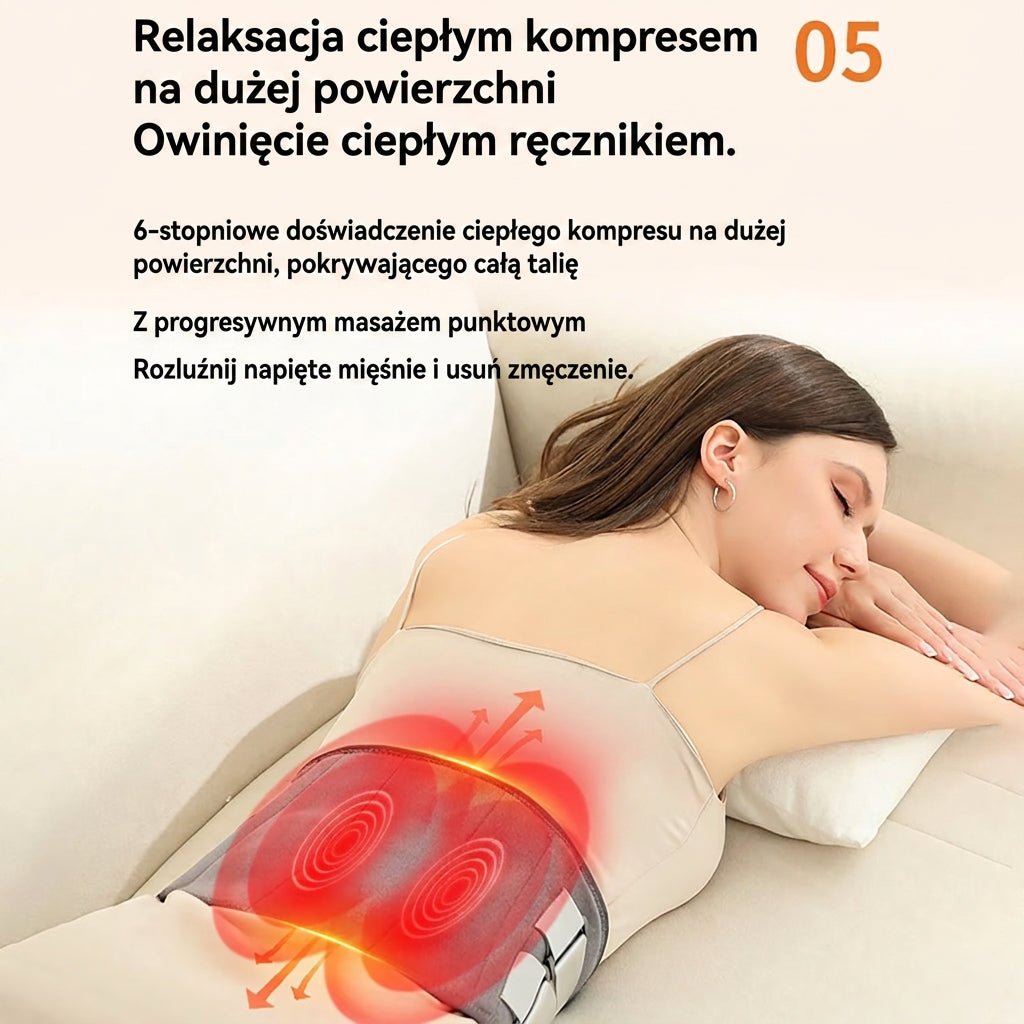 Podkładka Grzewcza i Masażer do Dolnej Części Pleców z Wibracjami i Regulacją Temperatury 10