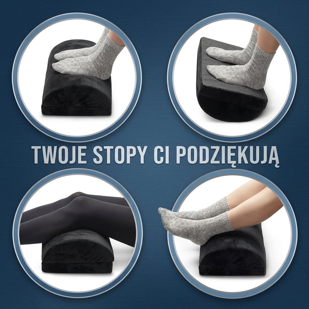 Podkładka na Stopy z Pianką Memory – Regulowana Wysokość, Antypoślizgowa do Biura i Domu 6