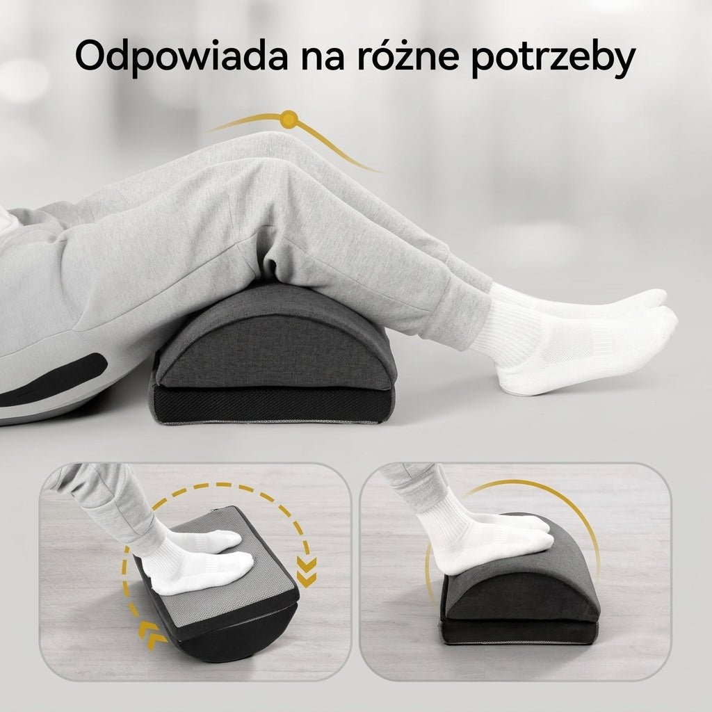 Podkładka na Stopy z Pianką Memory – Regulowana Wysokość, Antypoślizgowa do Biura i Domu 13