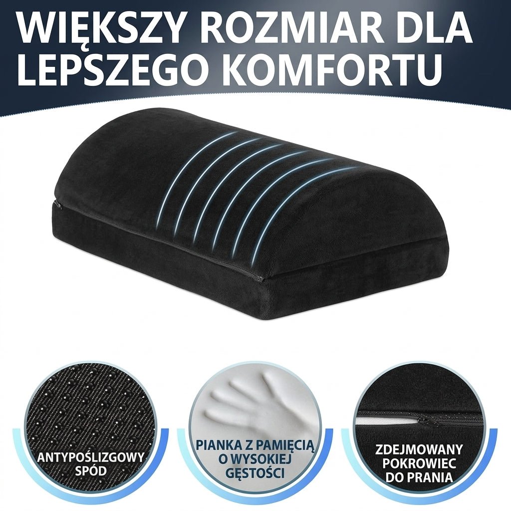 Podkładka na Stopy z Pianką Memory – Regulowana Wysokość, Antypoślizgowa do Biura i Domu 18