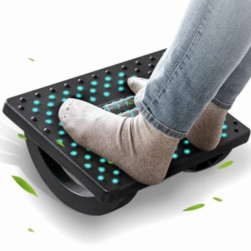 Podnóżek do Biurka z Masażem – Antypoślizgowy, Regulowany, Ergonomiczny 1