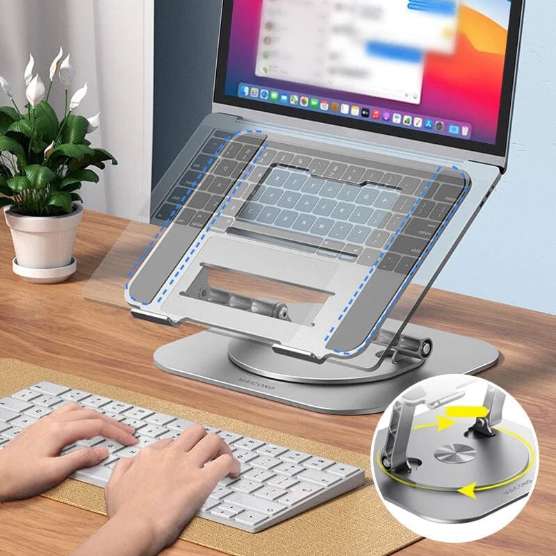 Podstawka Pod Laptopa z Regulacją Wysokości 360° do 17 Cal – Aluminiowa i Chłodząca 2