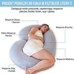 Poduszka Ciążowa Do Spania z Regulowanym Wypełnieniem – Wsparcie dla Ciała i Korekta Postawy 4