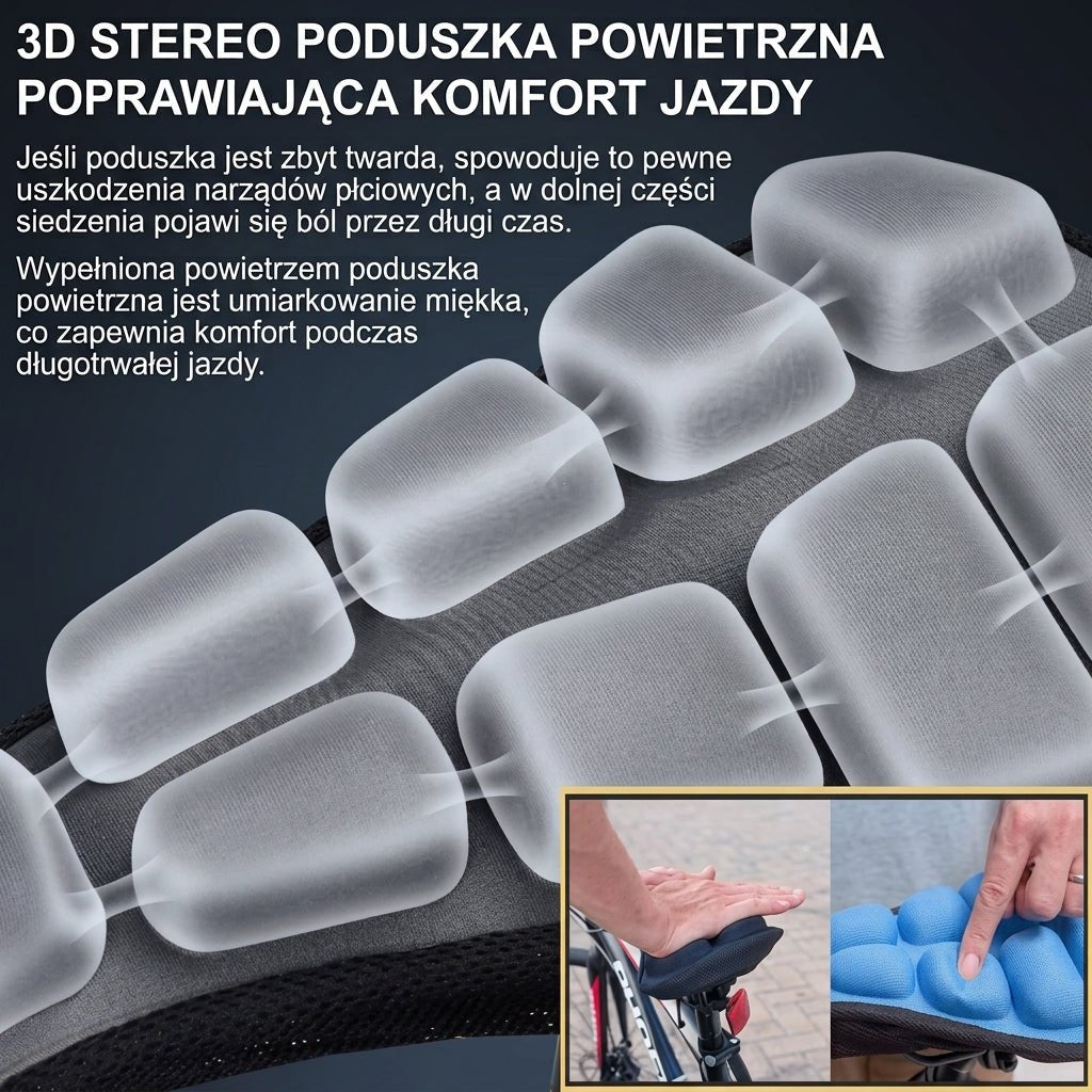 Poduszka Dekompresyjna do Siedzenia na Rowerze – Amortyzacja i Wentylacja, Rozmiar S i M 9