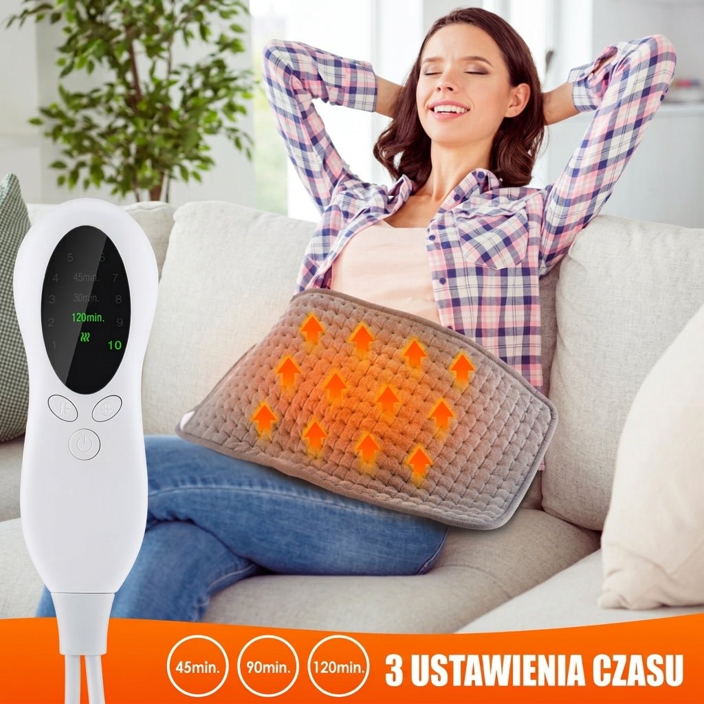 Poduszka Grzewcza Elektryczna na Ból Pleców z Regulacją Temperatura 40-65°C i Timerem 6