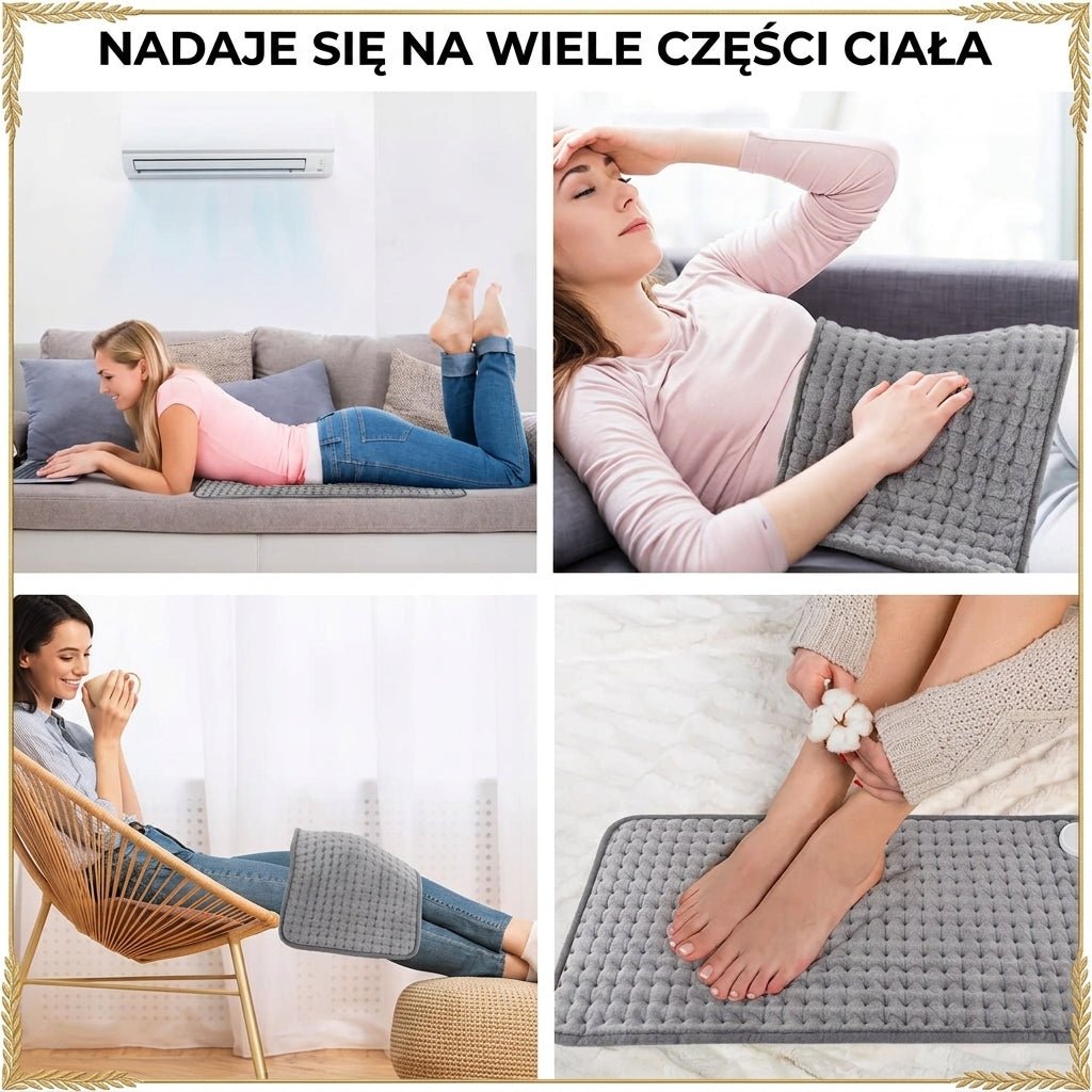 Poduszka Grzewcza Elektryczna na Ból Pleców z Regulacją Temperatura 40-65°C i Timerem 8