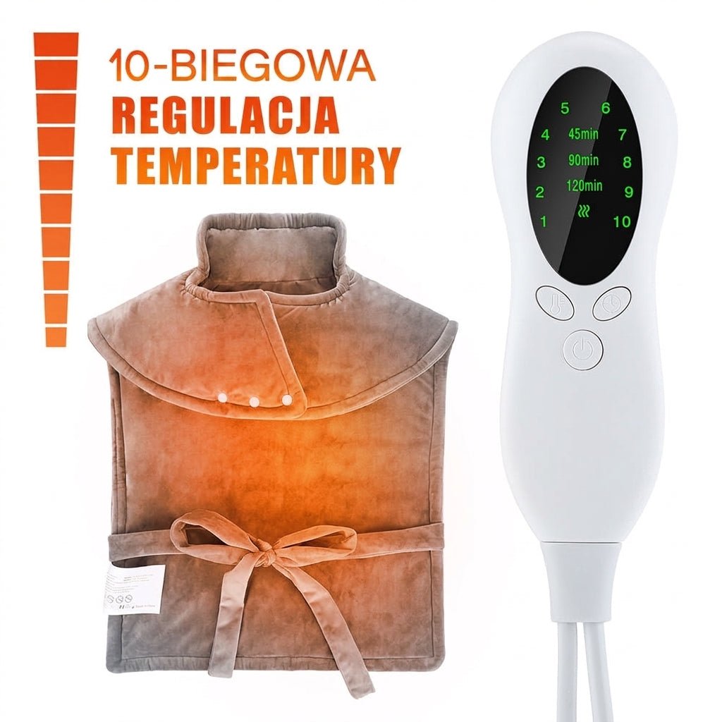 Poduszka Grzewcza Elektryczna na Szyję i Plecy z Regulacją Temperatury i Timerem 3