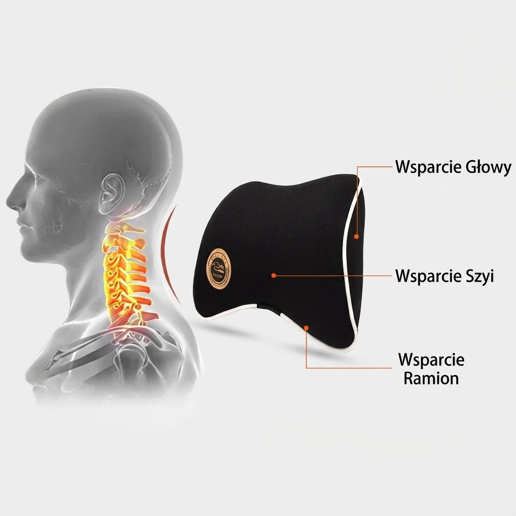 Poduszka Lędźwiowa do Auta z Pianki Memory – Hipoalergiczna, Ergonomiczne Wsparcie dla Pleców 5