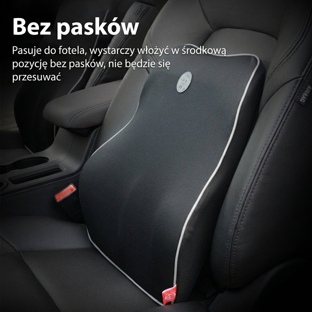 Poduszka Lędźwiowa do Auta z Pianki Memory – Hipoalergiczna, Ergonomiczne Wsparcie dla Pleców 2