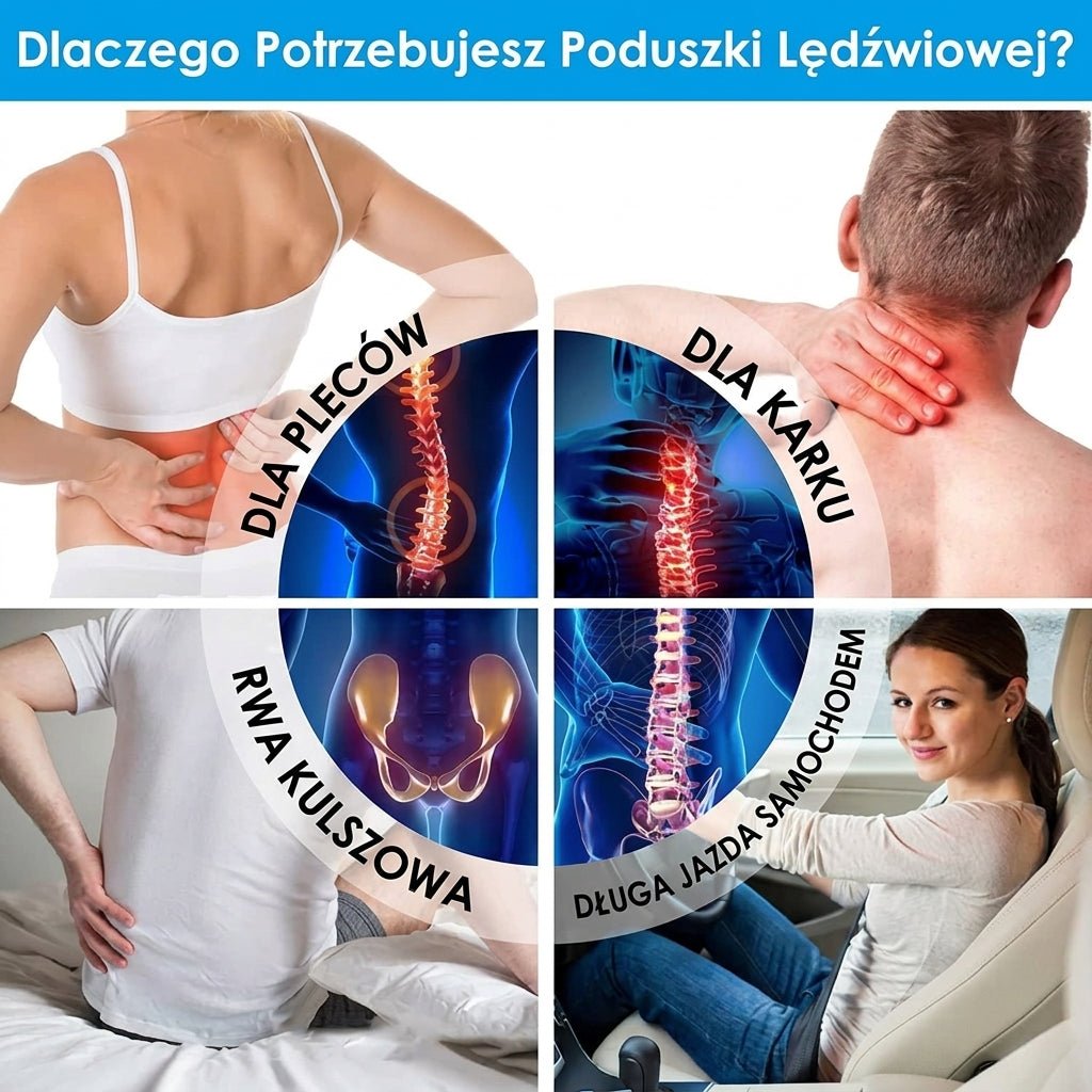 Poduszka Lędźwiowa do Auta z Pianki Memory – Hipoalergiczna, Ergonomiczne Wsparcie dla Pleców 8