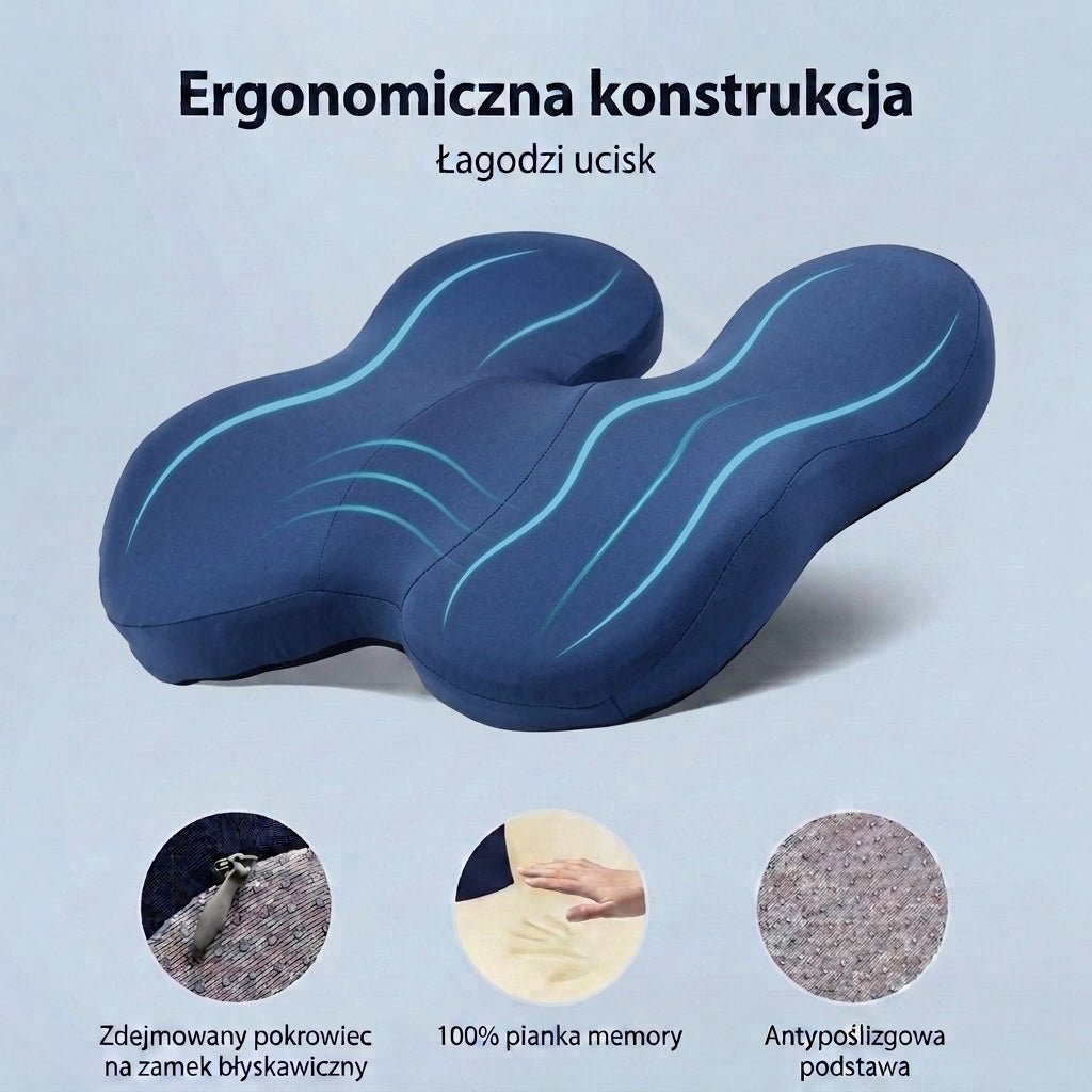 Poduszka Na Siedzenie Łagodząca Ból Kości Ogonowej – Hipoalergiczna, Antypoślizgowa 2