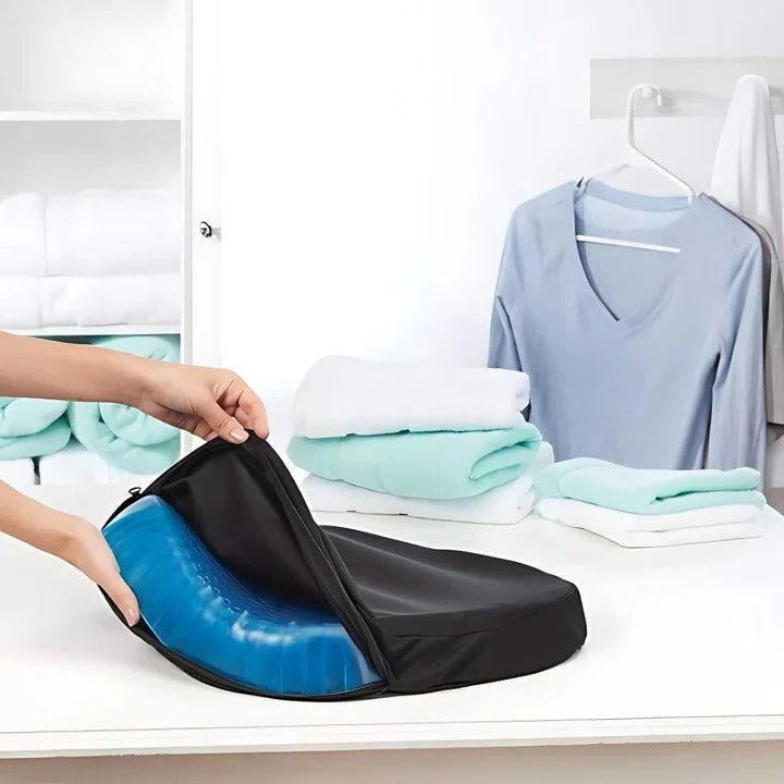 Poduszka Ortopedyczna Do Siedzenia Żelowa z Wsparciem dla Pleców – Ergonomiczna i Przenośna 5