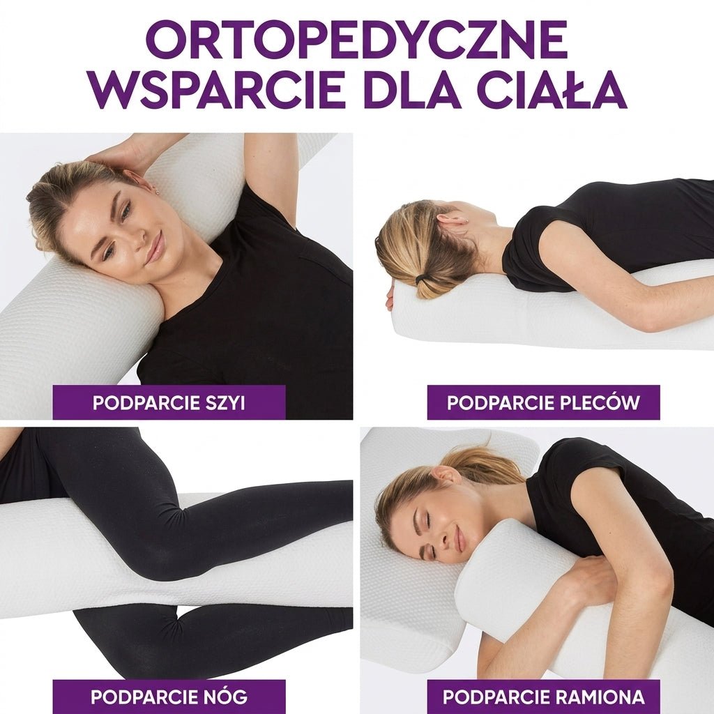 Poduszka Ortopedyczna do Spania na Boku z Pianką Pamięciową 120 cm – Wsparcie Kręgosłupa i Komfort 6